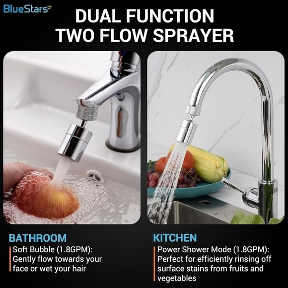 1080 swivel faucet extender with 2 modes - Picture 5 of 7